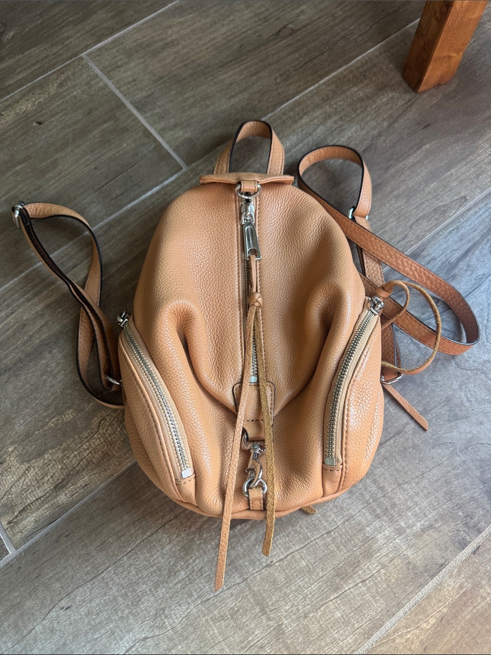 Rebecca Minkoff Pebbled Leather Backpack in Tan